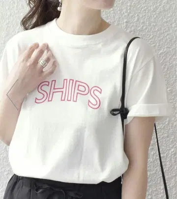 새상품 쉽스 WEB 한정판 SHIPS 라운드 프린트 로고 TEE