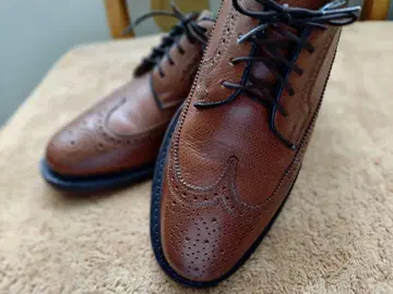 Florsheim 브라운 윙 팁 가죽 신발
