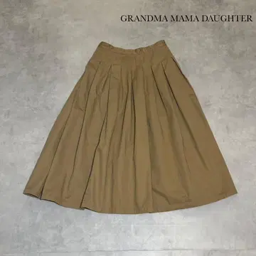 GRANDMA MAMA DAUGHTER 치노 플리츠 스커트 R168