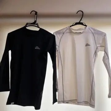Fila 긴팔 이너웨어 세트 블랙 화이트