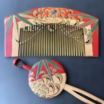 앤티크 빗 비녀 평평한 비녀 세트