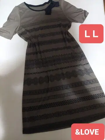 &LOVE LL 사이즈 스트라이프 패턴 원피스