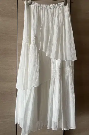 셀포드 플레어 화이트 롱 스커트 36
