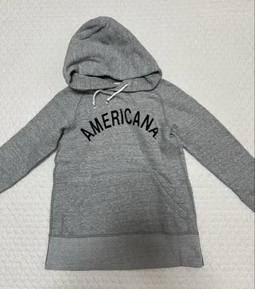 AMERICANA 후드 부착 그레이 맨투맨