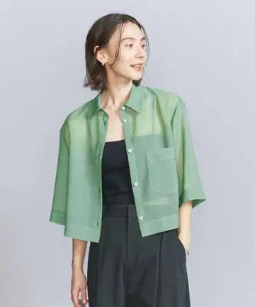 Beauty &youth united arrows 오간자 시어 셔츠
