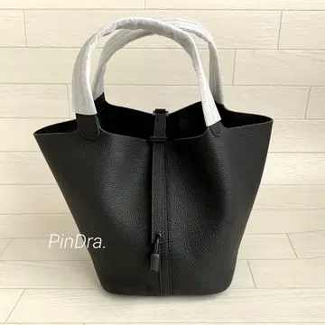 leather bucket bag 올 블랙 M 가죽 가방 천연 가죽