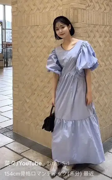 RANDEBOO 벌룬 소매 원피스 티어드 원피스