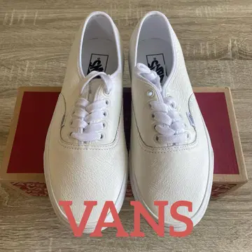 [새상품] 26cm VANS authentic 반스 가죽 화이트