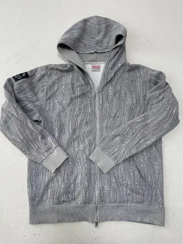 X-LARGE 나뭇결 프린트 후드티 XL 더블 지퍼 사양