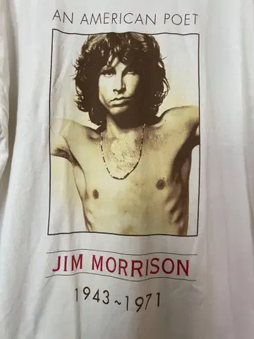 90s JIM MORRISON 짐 모리슨 빈티지 티셔츠 DOORS