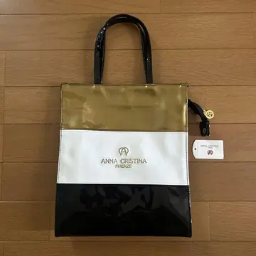 ANNA CRISTINA 토트백 골드/화이트/블랙