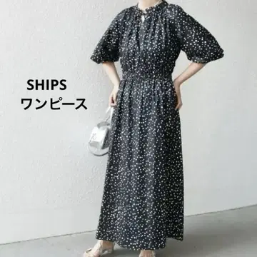 SHIPS 볼륨 슬리브 카프탄 원피스