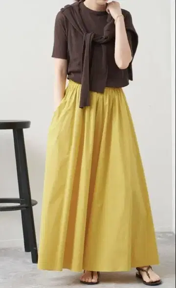 Spick and Span CO/PE 발수 개더 스커트