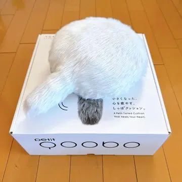 Petit Qoobo 블랑(화이트) 쿠션형 테라피 로봇