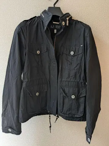 Armani Jeans 블랙 밀리터리 자켓 40