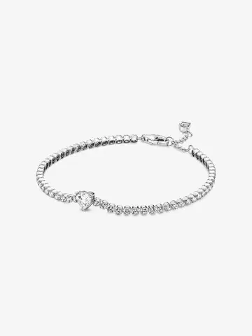 판도라 Sparkling Heart Tennis Bracelet