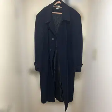 O'WIN 네이비 울 롱 코트 56