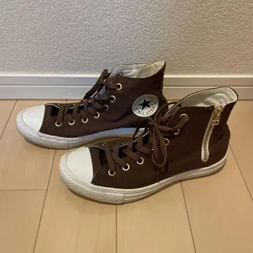 CONVERSE 브라운 하이컷 스니커즈 24.5cm 경량