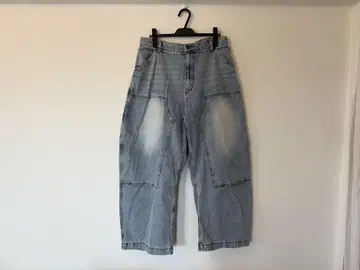 NAUTICA 라이트 블루 와이드 팬츠 멀티 포켓