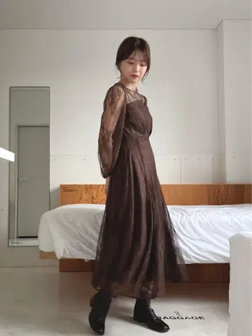 니아나 niana 뷔스티에 스타일 상의 전체 레이스 원피스 파티 드레스