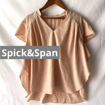 Spick&span 프렌치 슬리브 사이드 슬릿 블라우스