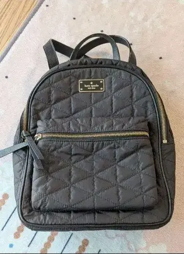 kate spade new york 블랙 퀼팅 백팩