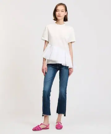ESTNATION 페플럼 티셔츠