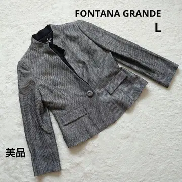 새상품급 FONTANA GRANDE 블랙 계열 스탠드 카라 자켓 L