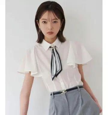 SNIDEL 태국 스타일 블라우스 화이트