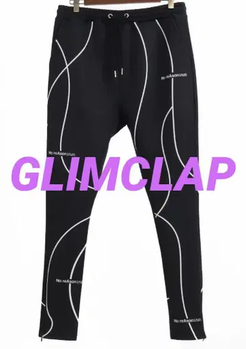 새상품 레어 패턴 GLIMCLAP 그림 클랩 팬츠 사루엘 조거 M