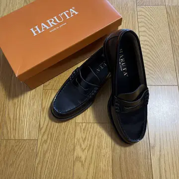 HARUTA 블랙 로퍼 일본제 천연 가죽 906 3E