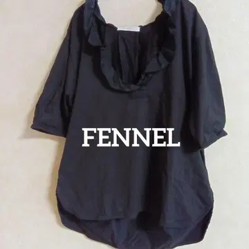 FENNEL 반팔 티셔츠 블랙 프릴 고급스러운 퍼프 슬리브 38
