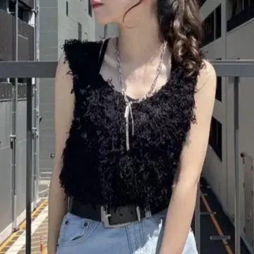 JEANASIS 트위스트 페더 얀 차콜 그레이 프리 사이즈 페스티벌