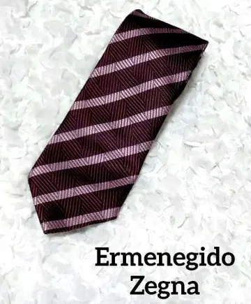 새상품급 Ermenegildo Zegna 실크 스트라이프 넥타이
