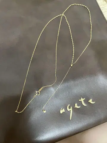 아가타 agete K10 2종류 체인 롱 목걸이