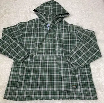 90s LLBean 코튼 자켓 아노락 체크 무늬 USA제