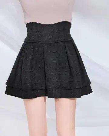미셸 마카롱 슬림 레그 엘레강트 트위드 스커트 FREE
