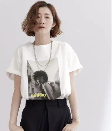 택 포함 새상품 유어스 오버 사이즈 사진 티셔츠