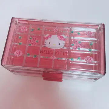 헬로키티 액세서리 BOX 트레이 포함 로즈 키티 3단 가슴 케이스