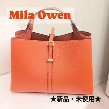 미사용 새상품/Mila Owen/원 핸들 미니 토트백/오렌지
