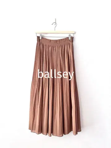 Ballsey 투모로우랜드 하이브리드 미니 슬라브 플리츠 롱 스커트