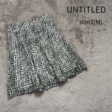 UNTITLED 언타이틀 스커트 올 패턴 스커트 무릎 기장 스커트 M