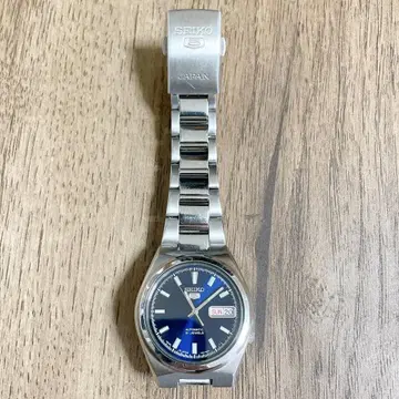 동작 확인 SEIKO 5 자동 감기 시계 파랑 다이얼 21jewel