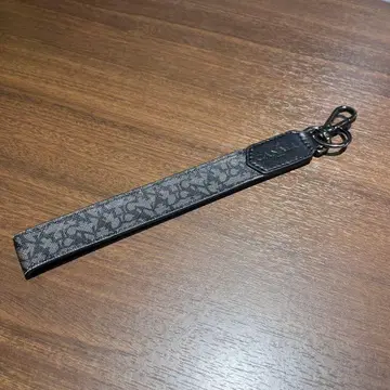 CANALI 그레이 모노그램 키링 스트랩