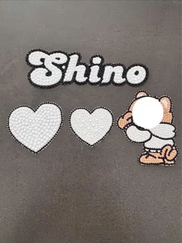 부채 데코 부품 곰