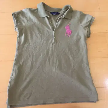 랄프 로렌 y2k 갸루 빅 포니 폴로 올리브 카키 핑크