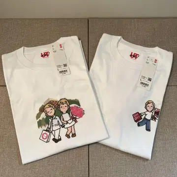 유니클로 UT 타마타카 한정판 로즈짱 티셔츠 L 사이즈 2개 세트 A