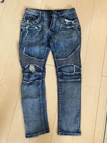 데미지 데님 팬츠