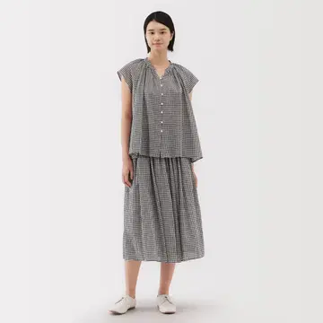 여성용 강하게 꼬아 만든 보일 개더 스커트