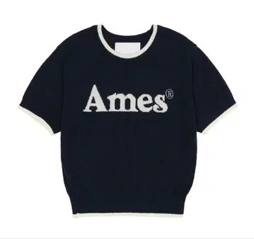 amesworldwide BASIC LOGO KNIT 상의 블랙